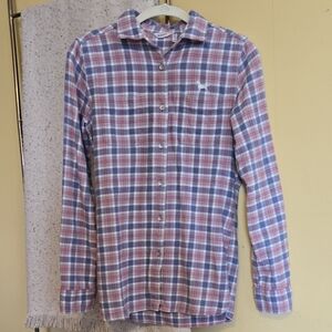 Ladies Black Dog flannel Shirt